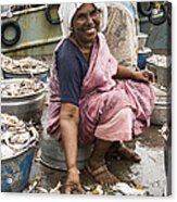 Crab Sorting Acrylic Print