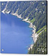 Crater Lake And Fir Lined Slopes Acrylic Print