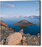 Crater Lake In The Evening Acrylic Print