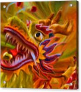 Crazy Dragon Acrylic Print