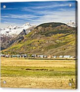 Crested Butte City Colorado Panorama View Acrylic Print