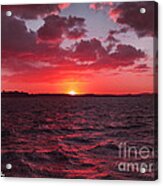 Crimson  Eye - Coastal Sunset Acrylic Print