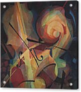 Cubist Play - Abstract Cello Acrylic Print