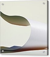 Curved Paper With Color Acrylic Print