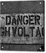 Danger High Voltage Acrylic Print