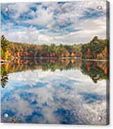 Dawn Reflection Of Fall Colors Acrylic Print
