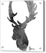 Deer Head Art Print Watercolor Painting Acrylic Print
