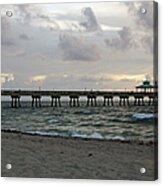Deerfield Beach International Fishing Pier Sunrise Acrylic Print
