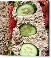 Delicious Tuna And Salad Sandwich Acrylic Print