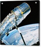 Deployment Of Hubble Space Telescope From Shuttle Acrylic Print