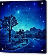 #desert #night #nationalpark #darkness Acrylic Print