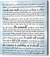 Desiderata - Sky Design Acrylic Print