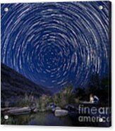 Devils River Star Trails Acrylic Print