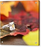 Diamond Engagement Ring Acrylic Print