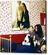 Diane Von Furstenberg With Her Son Acrylic Print