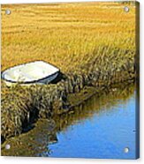 Squibnocket Dinghy, Duck, Stream Acrylic Print