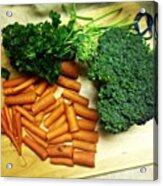 Dinner Time #parsley #carrots #broccoli Acrylic Print