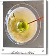 Dirty Martini Poster Acrylic Print