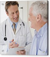 Doctor Talking With Patient In Doctors Office Acrylic Print