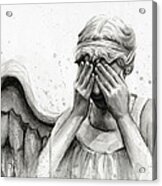 Doctor Who Weeping Angel Don't Blink Acrylic Print