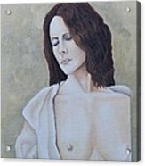 Nude In Robe Acrylic Print