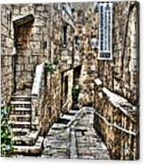 Downtown In Jerusalems Old City Acrylic Print