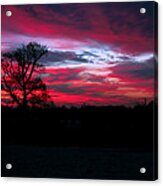 Dramatic Sky At Daybreak. Acrylic Print