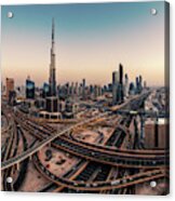 Dubai Skyline Panorama Acrylic Print