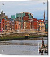 Dublin On The River Liffey Acrylic Print