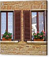 Dueling Windows Of Tuscany Acrylic Print