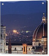 Duomo At Night Florence Italy Acrylic Print