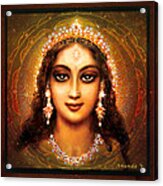 Durga In The Sri Yantra - Dark Acrylic Print