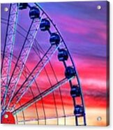 Dusk Wheel Glow Acrylic Print