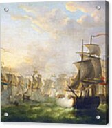 Dutch And English Fleets Acrylic Print