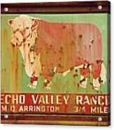 Echo Valley Ranch Stylized Acrylic Print