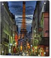 Eiffel Over Paris Acrylic Print