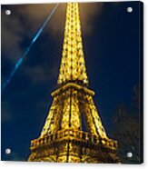 Eiffel Tower At Night Acrylic Print