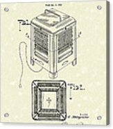 Electric Heater 1940 Patent Art Acrylic Print