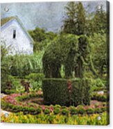 Elephant In The Garden Acrylic Print