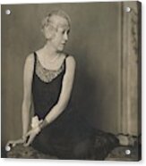 Elsie De Wolfe In A Sleeveless Dress Acrylic Print