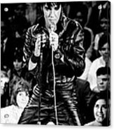 Elvis Presley In Leather Suit Acrylic Print