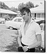 Elvis Presley With His Cadillacs Acrylic Print