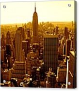 Manhattan And Empire State Building Acrylic Print