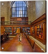 Empire State View From The Nypl Acrylic Print