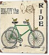 Enjoy The Ride Bicycle Art Acrylic Print