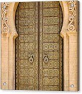 Entrance Door To The Mausoleum Mohammed V Rabat Morocco Acrylic Print
