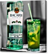 #evening With A #homemade #mojito Is Acrylic Print