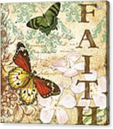 Faith And Butterflies Acrylic Print