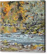 Fall On The River Acrylic Print