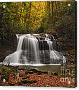 Fall Photo Of Upper Waterfall On Holly River Acrylic Print